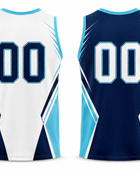 Custom Navy Teal Reversible Lacrosse Pinnie – Wholesale Team Practice Jersey