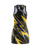 Custom Black, Yellow & Navy Sublimated Basketball Dress