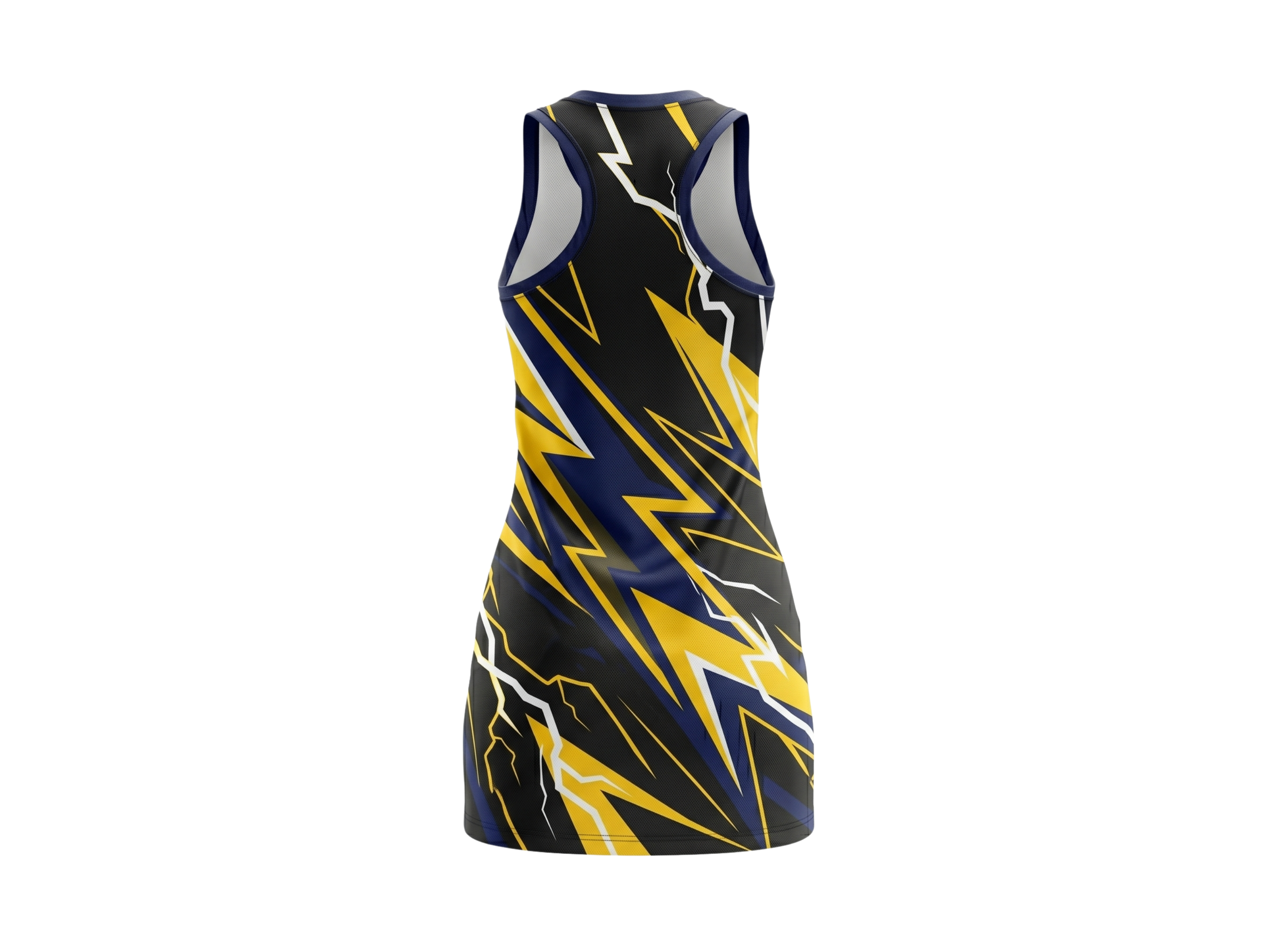 Custom Black, Yellow & Navy Sublimated Basketball Dress
