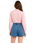Custom Women’s Coronado Pleated Denim Blue Shorts B2B