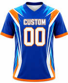 Custom Lacrosse Practice Jersey – Blue Orange Wholesale Team Training Shirt