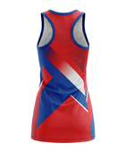 Custom Red & Royal Blue Sublimated Basketball Dress