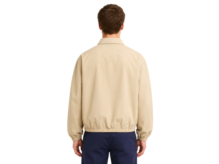 Custom Men’s Cropped Denim Beige Jacket B2B