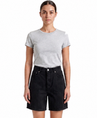 Wholesale Custom Black Denim Bermuda Shorts Manufacturer Private Label High Waist Shorts