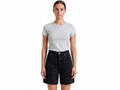 Wholesale Custom Black Denim Bermuda Shorts Manufacturer Private Label High Waist Shorts