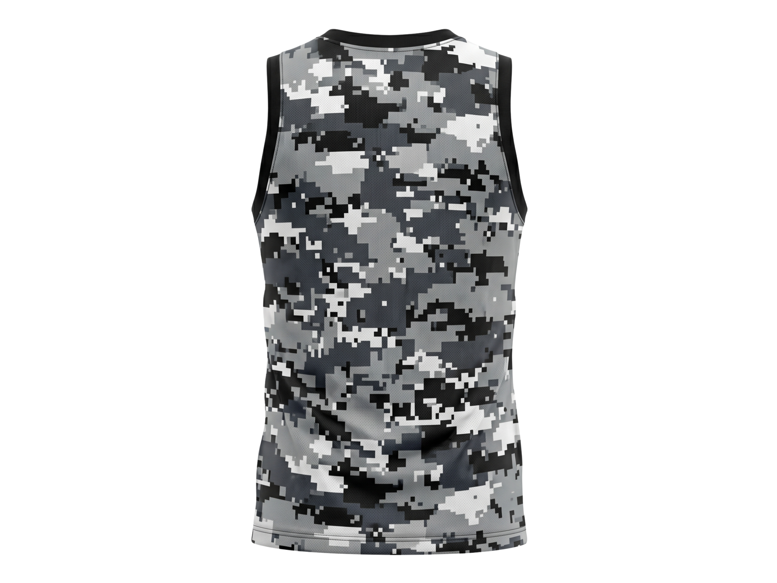 Custom Sublimated Basketball Jersey – Gray Digital Camo Design | Wholesale Basketball Jersey Manufacturer