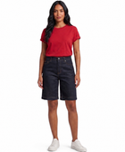 Wholesale Custom Black Denim Bermuda Shorts Manufacturer Private Label High Waist Shorts