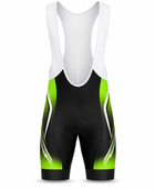 Custom Cycling Bib Shorts | Wholesale Cycling Team Bibs | Black Lime Green | Apparels Bridge
