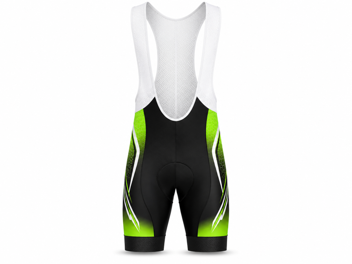Custom Cycling Bib Shorts | Wholesale Cycling Team Bibs | Black Lime Green | Apparels Bridge