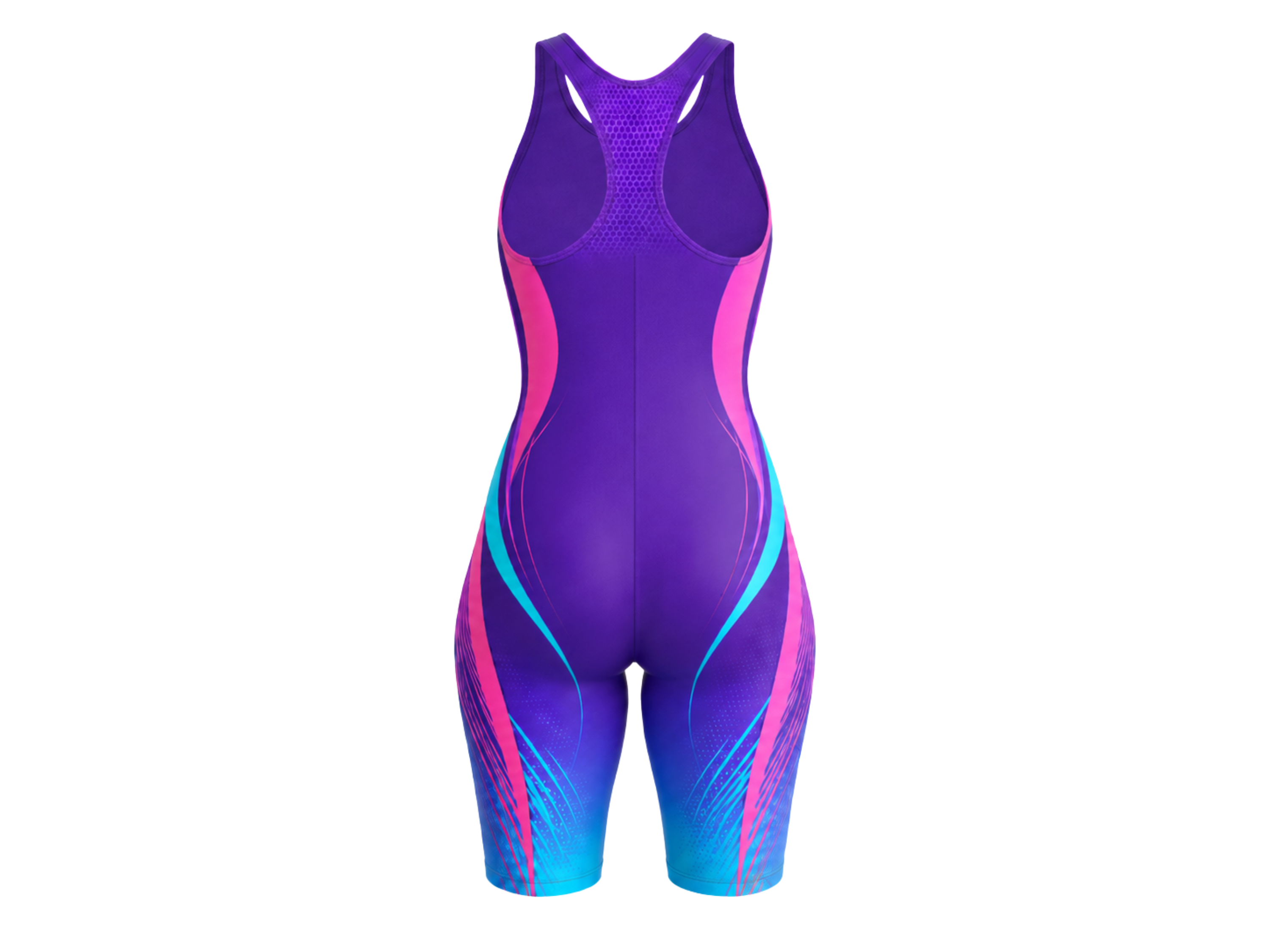Custom Women One-Piece Team Suit – Purple Pink Wholesale Team Singlet