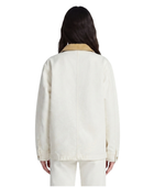 Custom Women’s White Utility Denim Jacket