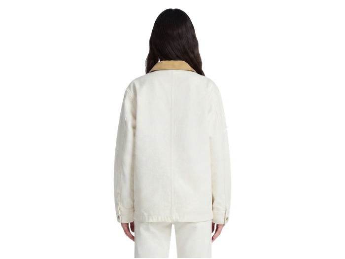 Custom Women’s White Utility Denim Jacket