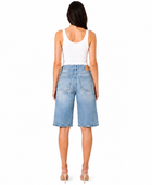 Wholesale Custom Light Blue Denim Bermuda Shorts Manufacturer Private Label High Waist Shorts