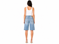 Wholesale Custom Light Blue Denim Bermuda Shorts Manufacturer Private Label High Waist Shorts