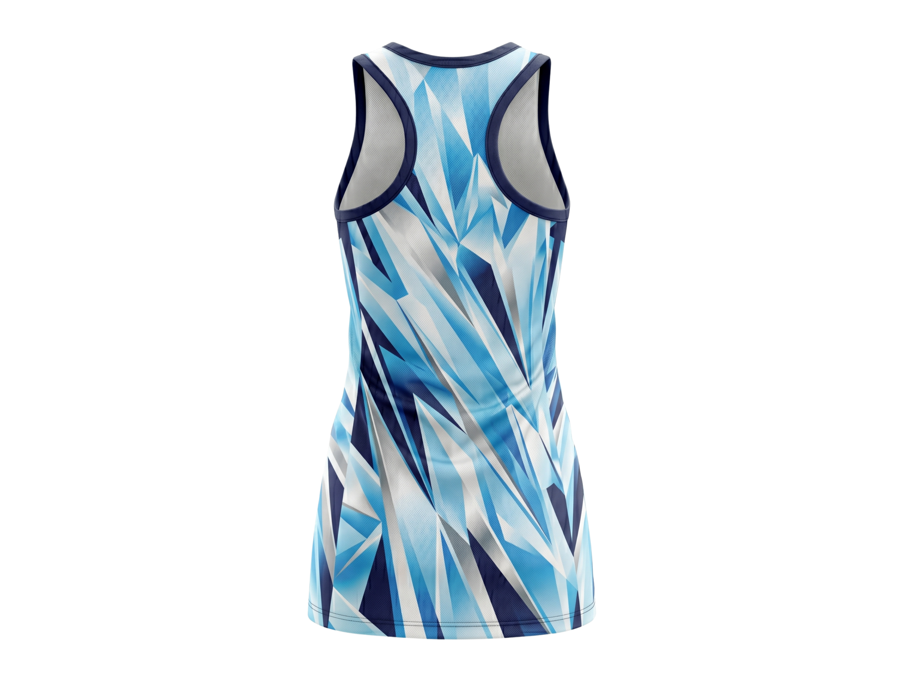 Ice Blue, Navy & White Custom Sublimated Basketball Dress