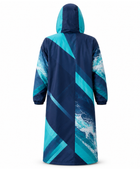 Custom Swim Parka – Navy Turquoise Wholesale Team Deck Coat