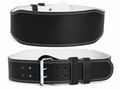 Custom Powerlifting Leather Lever Belt | Wholesale Strength Training Lever Belt | Black White | Apparels Bridge