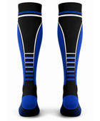 Custom Black Blue Rugby Socks | Wholesale Team Socks for Clubs Schools and Bulk Orders