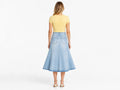 Custom Women’s A-Line Denim Midi Skirt for Private Labels