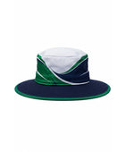 Custom Cricket Sun Hat – White Green Navy Team Headwear for Wholesale Clubs