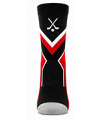 Custom Ice Hockey Socks – Red Black White Sublimated Team Hockey Socks for Wholesale Orders