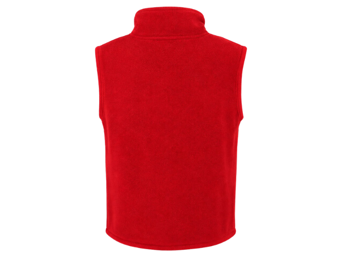 Red Workwear Fleece Bodywarmer – Wholesale Full-Zip Uniform Vest with Zip Pockets