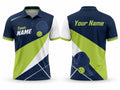 Custom Pickleball Jersey | Wholesale Pickleball Team Polo | Navy White Lime Green | Apparels Bridge