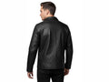 Men’s Black Ostrich Textured Leather Jacket | Wholesale Custom Private Label Outerwear Manufacturer