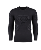 Custom Black Padded Soccer Compression Shirt | Wholesale Team Base Layer