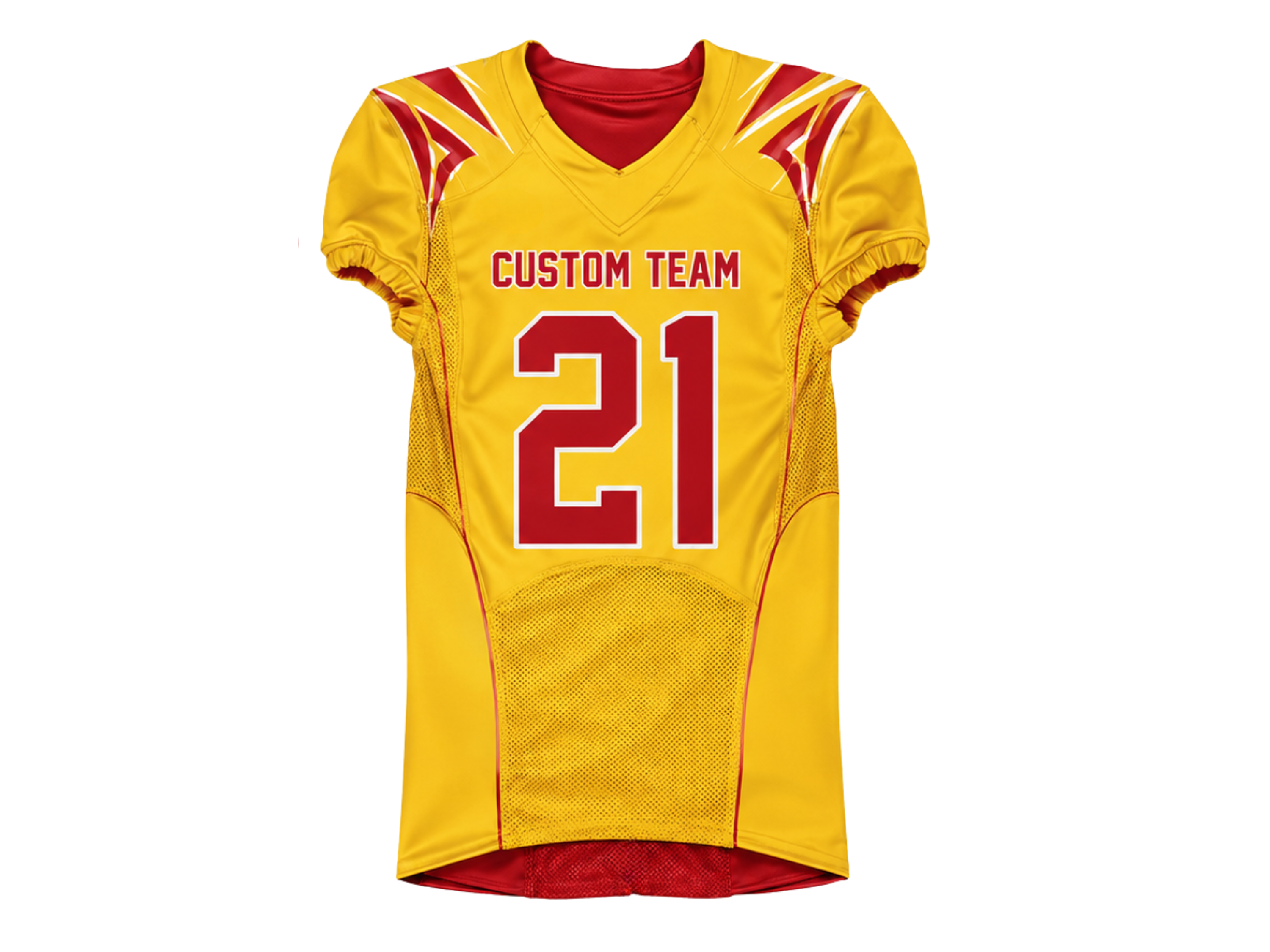 Custom Red Yellow American Football Reversible Jersey | Wholesale Team Uniform