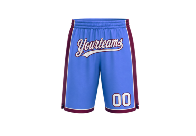 Blue Basketball Shorts – Wholesale Bulk Team Kit, Low MOQ, B2B Performance Apparel front design preview