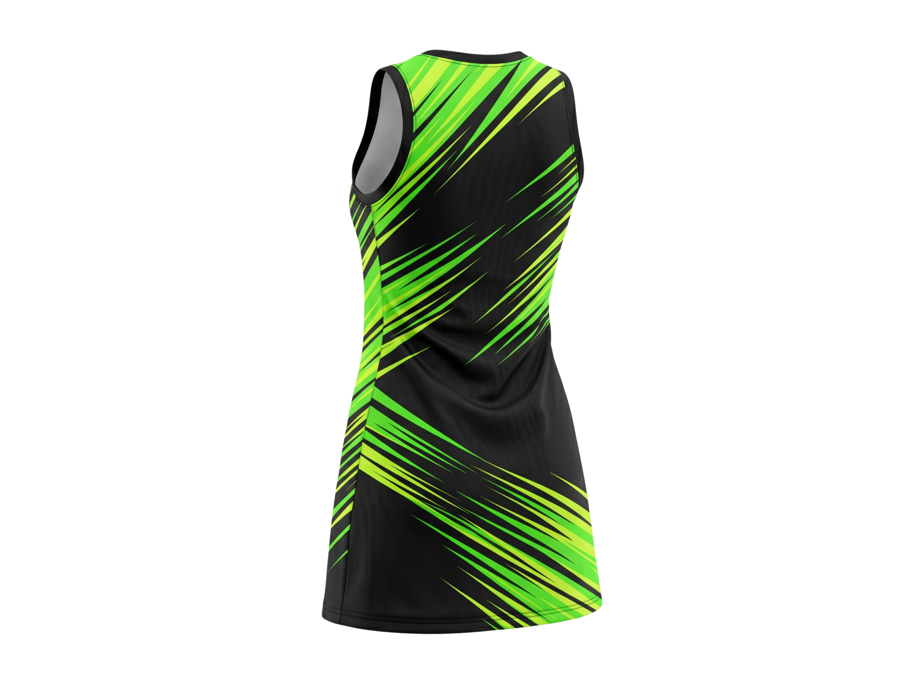 Custom Black & Neon Green  Sublimated Basketball Dress
