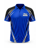 Training Lifestyle Jersey Royal Blue Black Silver – Custom Name – Team Training Apparel – Men & Women – Wholesale Bulk
