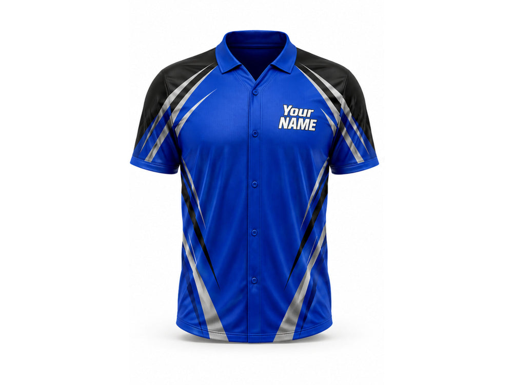 Wholesale Jersey Royal Blue Black Silver Custom Name B2B Training Lifestyle front design preview