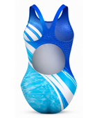 Custom Swim Team Suit – Blue Turquoise Wholesale Team Swimsuit