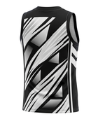 Custom Sublimated Basketball Jersey – Black White Abstract Design | Wholesale Basketball Jersey Manufacturer