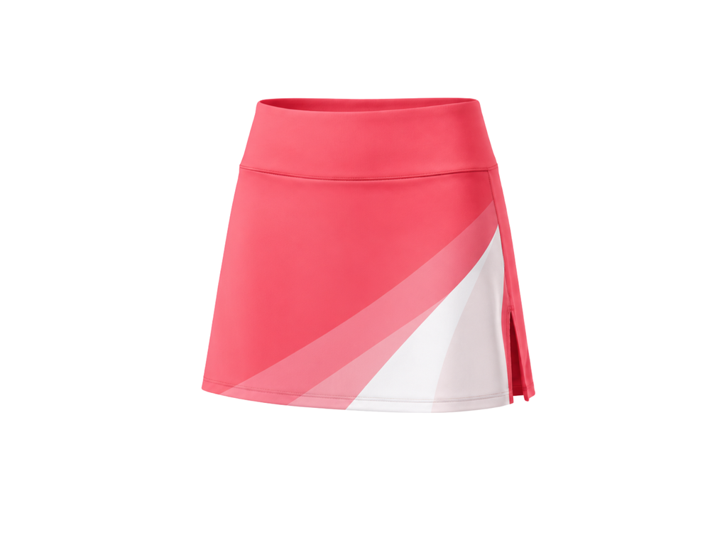 Custom Coral Pink Women’s Badminton Skort – Wholesale Teamwear front design preview