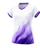 Custom White Purple Badminton Training Shirt – Wholesale Teamwear