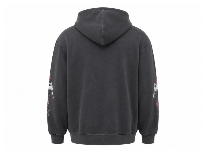 Custom Winter DTG Oversized Black Hoodie B2B