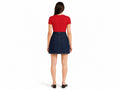 Custom Women’s Dark Blue Denim Mini Skirt for Private Labels