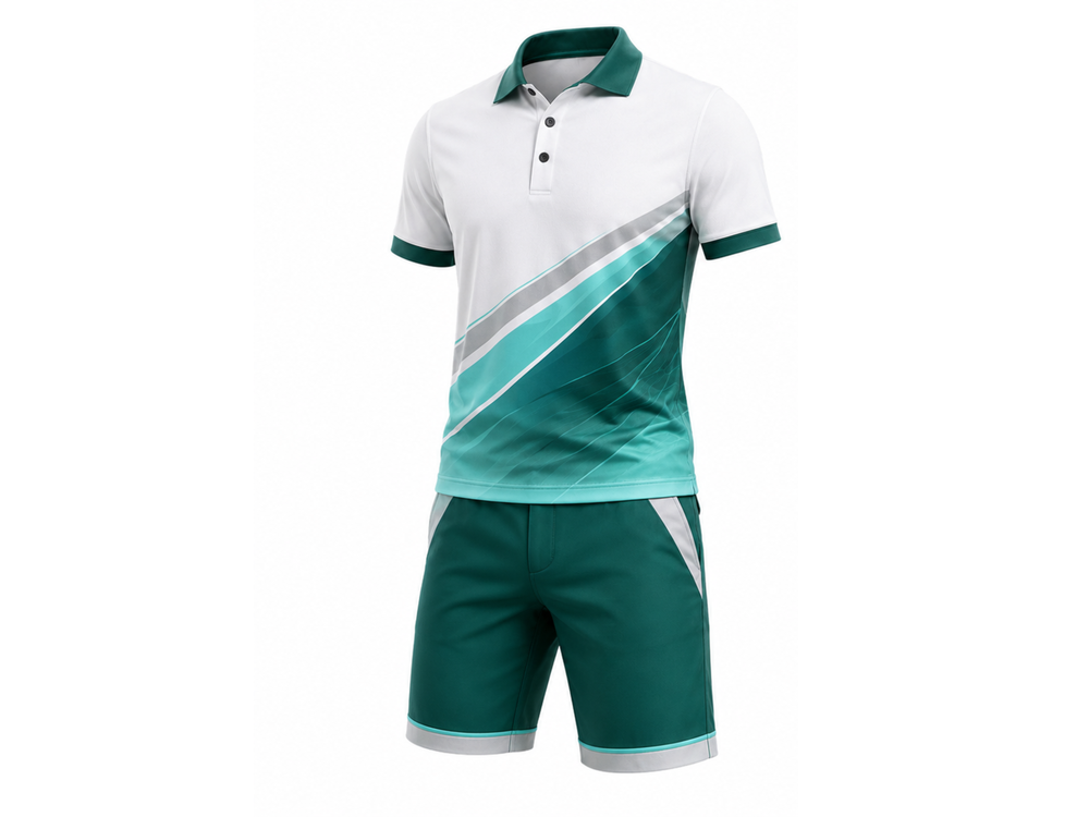Custom Golf Uniform Green B2B Bulk Team Set Low MOQ front design preview