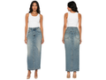 Custom Women’s Straight Denim Maxi Skirt for Private Labels