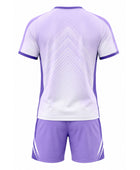 Custom Badminton Uniform – Purple & White Team Set, Wholesale, Low MOQ, Bulk Sportswear