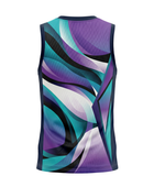 Custom Purple Teal Wave Sublimated Basketball Jersey | Wholesale Basketball Jersey Manufacturer
