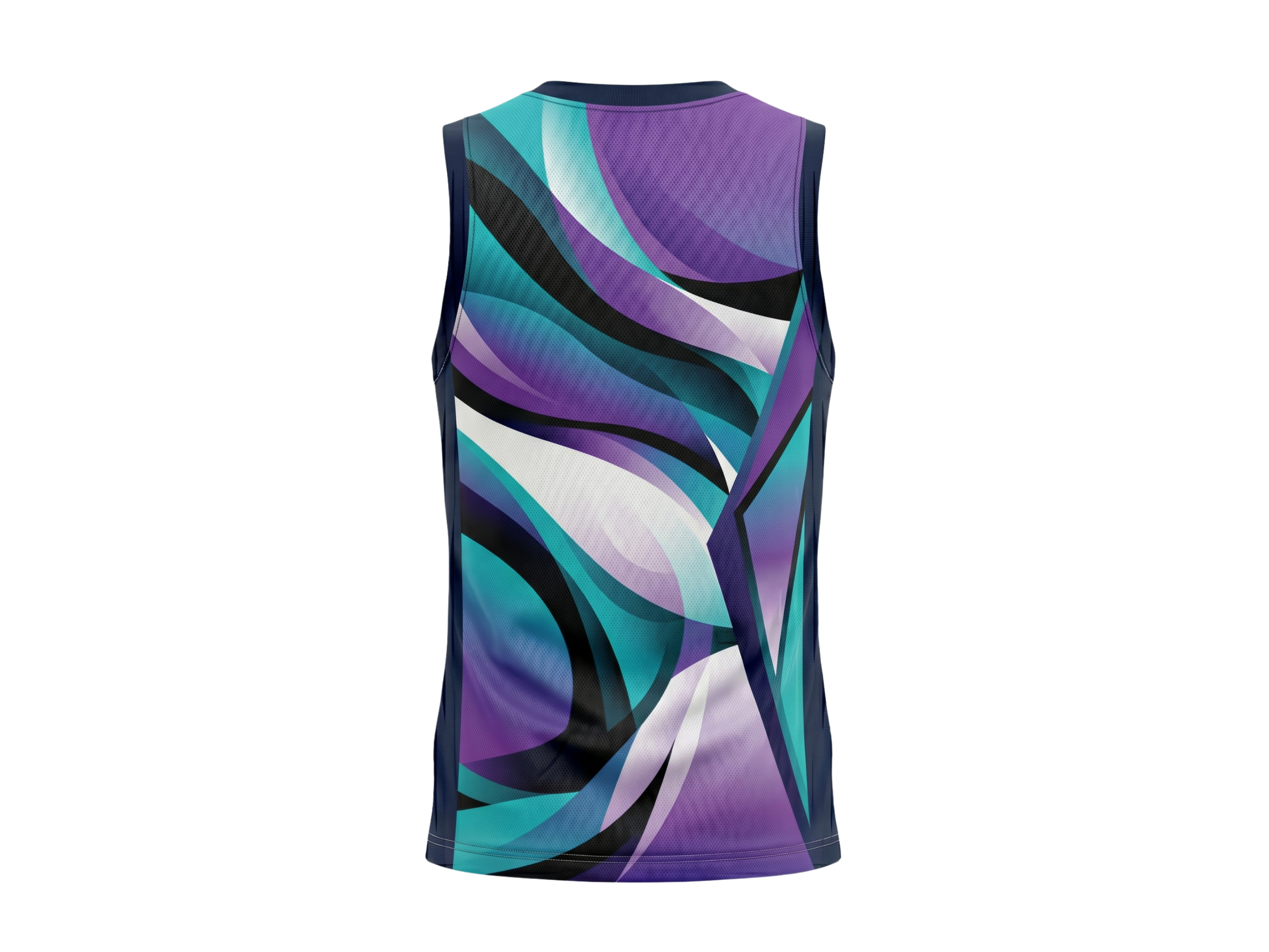 Custom Purple Teal Wave Sublimated Basketball Jersey | Wholesale Basketball Jersey Manufacturer
