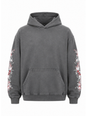 Custom Winter DTG Oversized Charcoal Grey Hoodie B2B