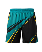 Teal & Black Squash Shorts – Bulk Team Shorts, Low MOQ, Wholesale Performance Sportswear