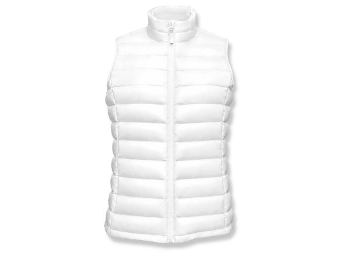 Ladies Quilted Body Warmer White | B2B Low MOQ Workwear Manufacturer front design preview