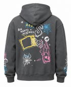 Custom Winter DTG Oversized Charcoal Grey Hoodies B2B