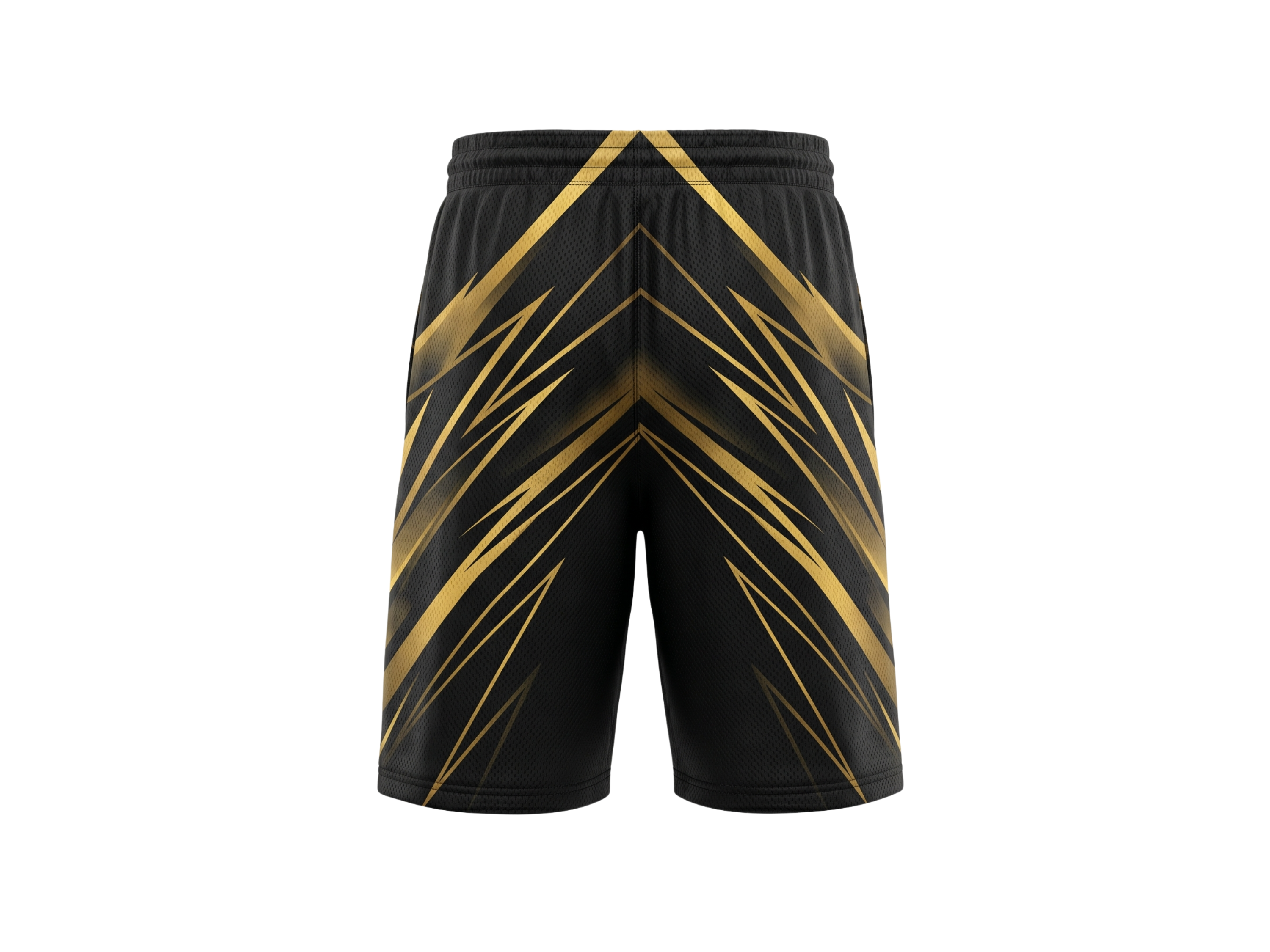Custom Black Gold Chevron Sublimated Basketball Shorts | Wholesale Basketball Shorts Manufacturer
